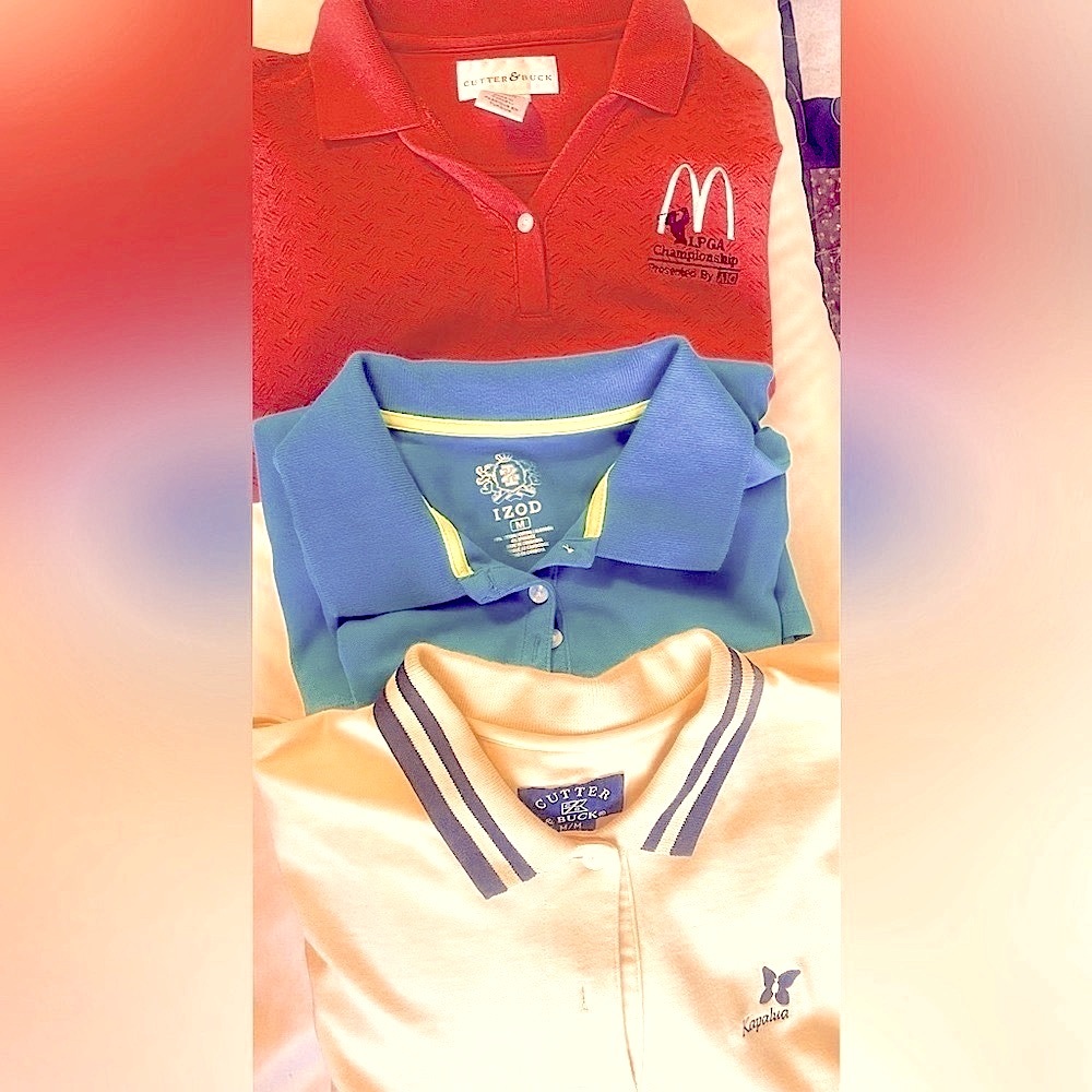 3 ladies polo shirt bundle (cutter and Buck and IZod)